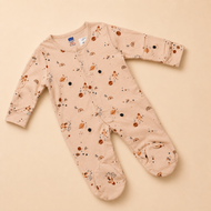 Space Adventure Cotton Footed Sleepsuit for Newborn Babies (0-12 Months) | Soft & Comfortable Romper