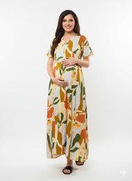 Autumn Leaf Comfort Maternity Maxi