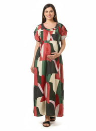 Abstract Bloom Everyday Maternity Maxi