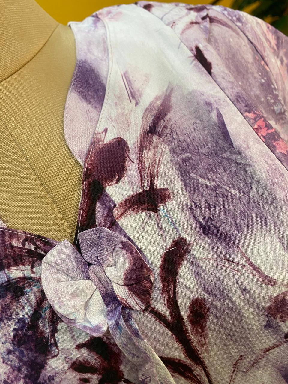 Lavender Dream Floral Maternity Dress