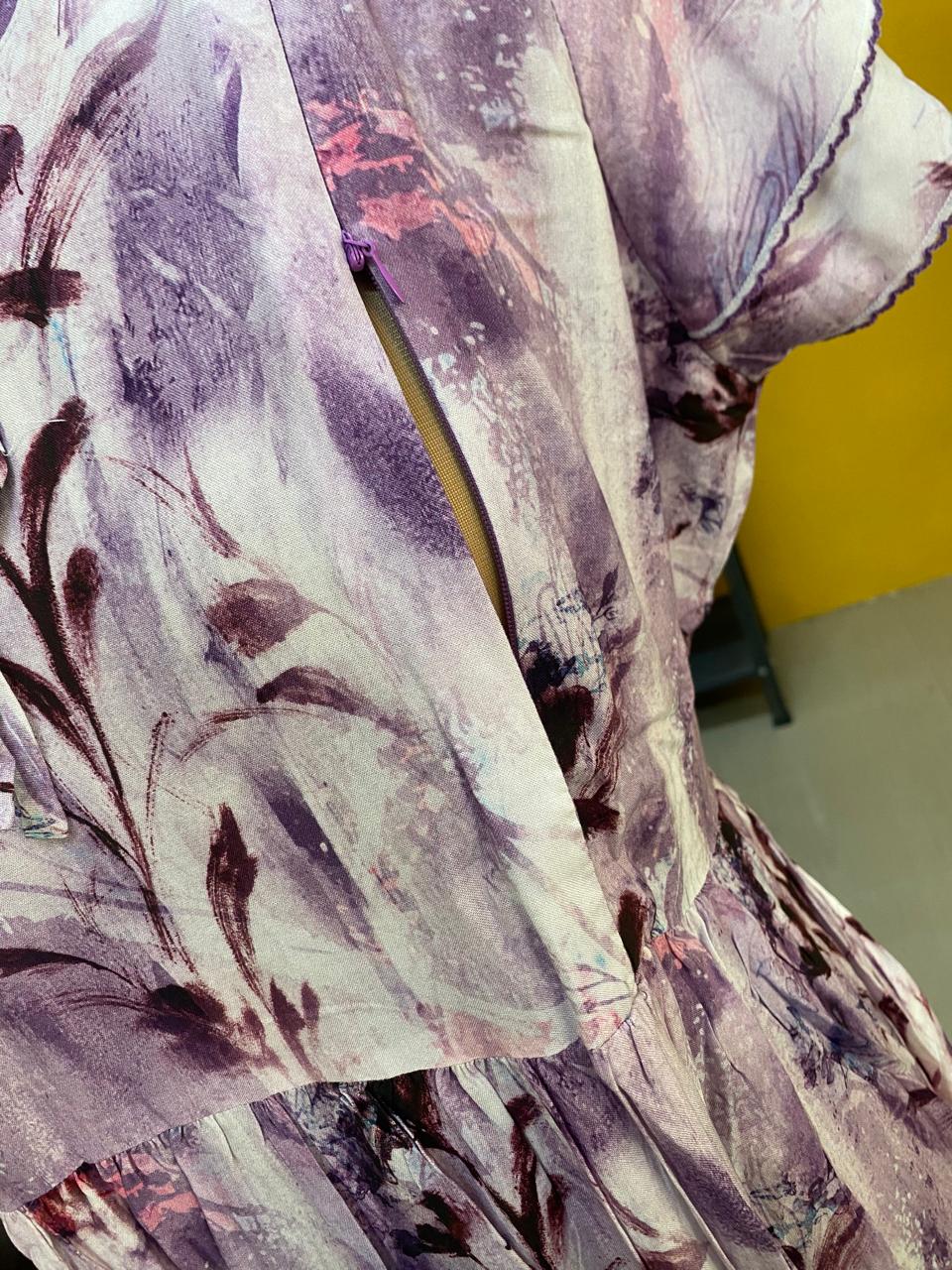 Lavender Dream Floral Maternity Dress