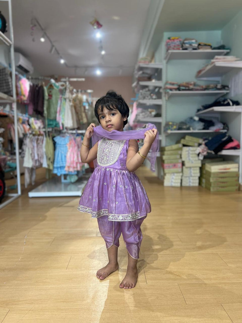 Lavender Festive Frock Set