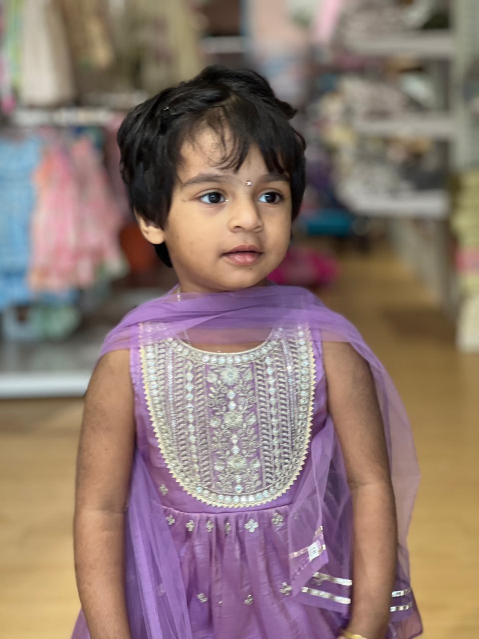 Lavender Festive Frock Set