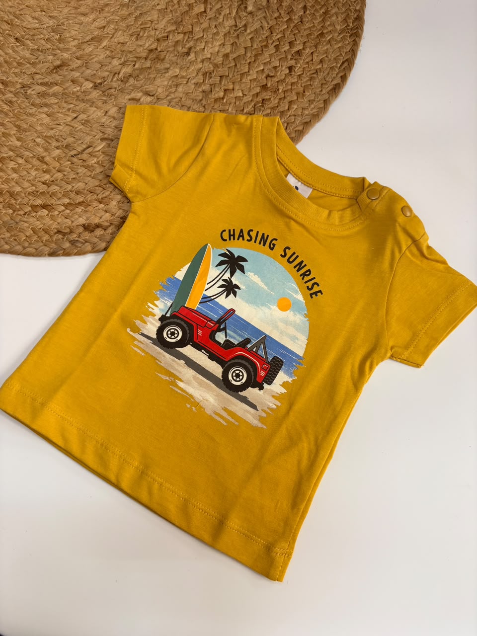 "Take Me to the Beach" Printed Cotton T-Shirt