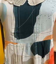 Multicolor Abstract Printed Maternity Maxi Dress