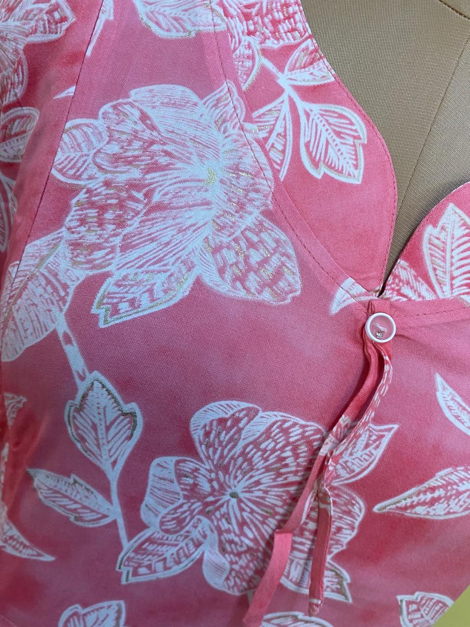 Rose Pink Floral Printed Maternity Maxi Dress