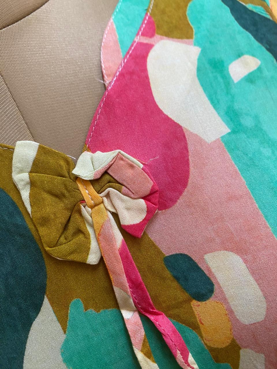 Mustard Multicolor Printed Maternity Maxi Dress