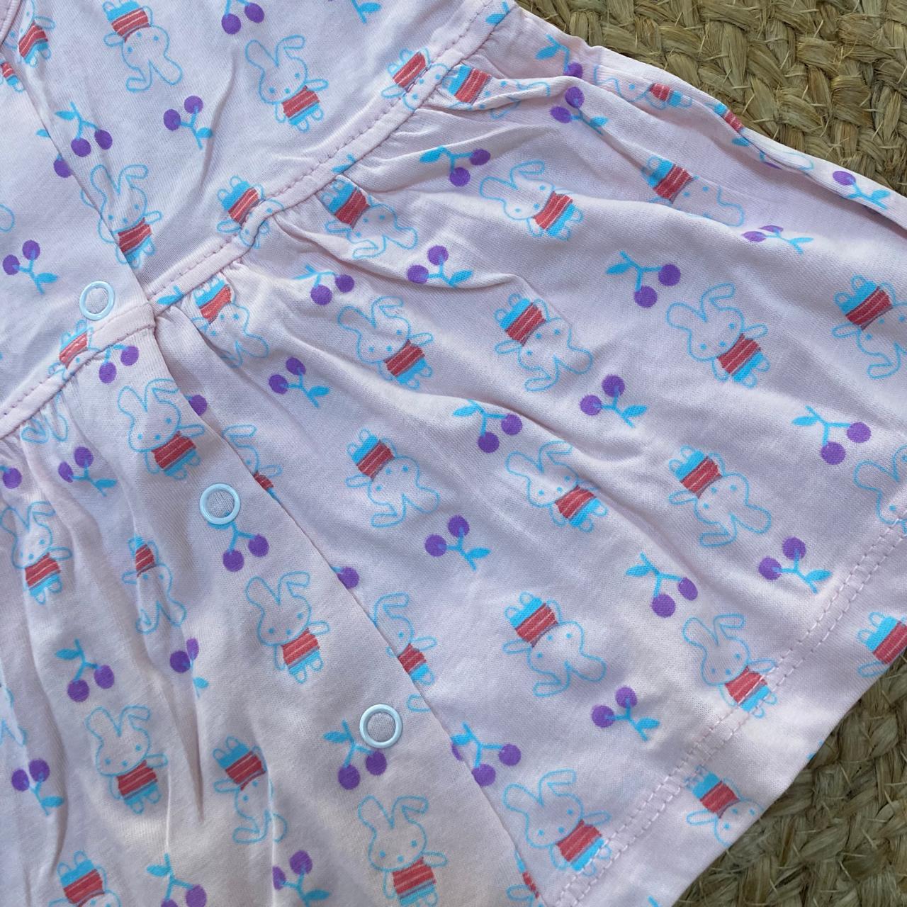 Lavender Bunny Print Baby Frock