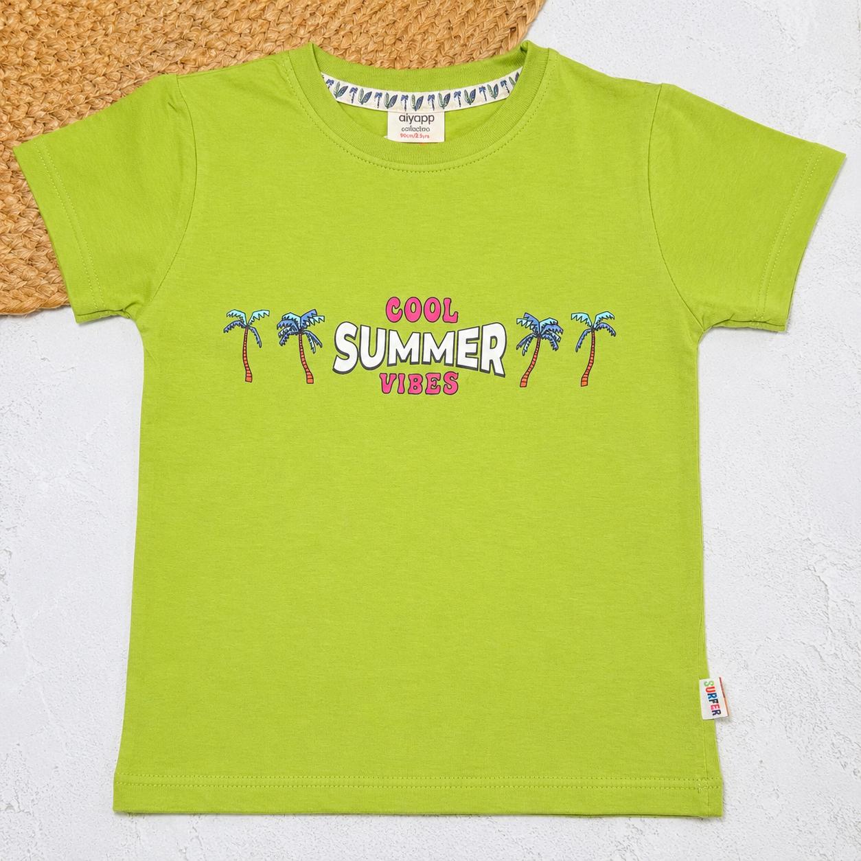 Cool Summer Vibes Printed Cotton T-Shirt