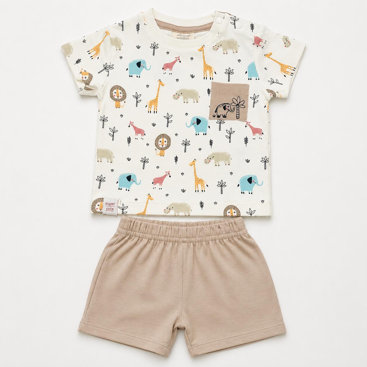 Safari Animal Print Cotton Co-ord Set