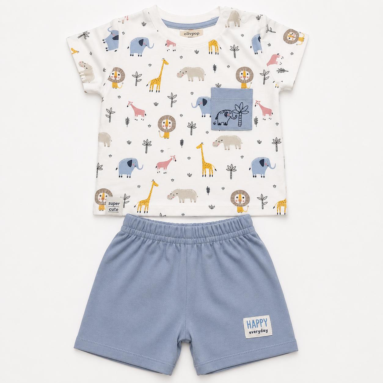 Safari Animal Print Cotton Co-ord Set