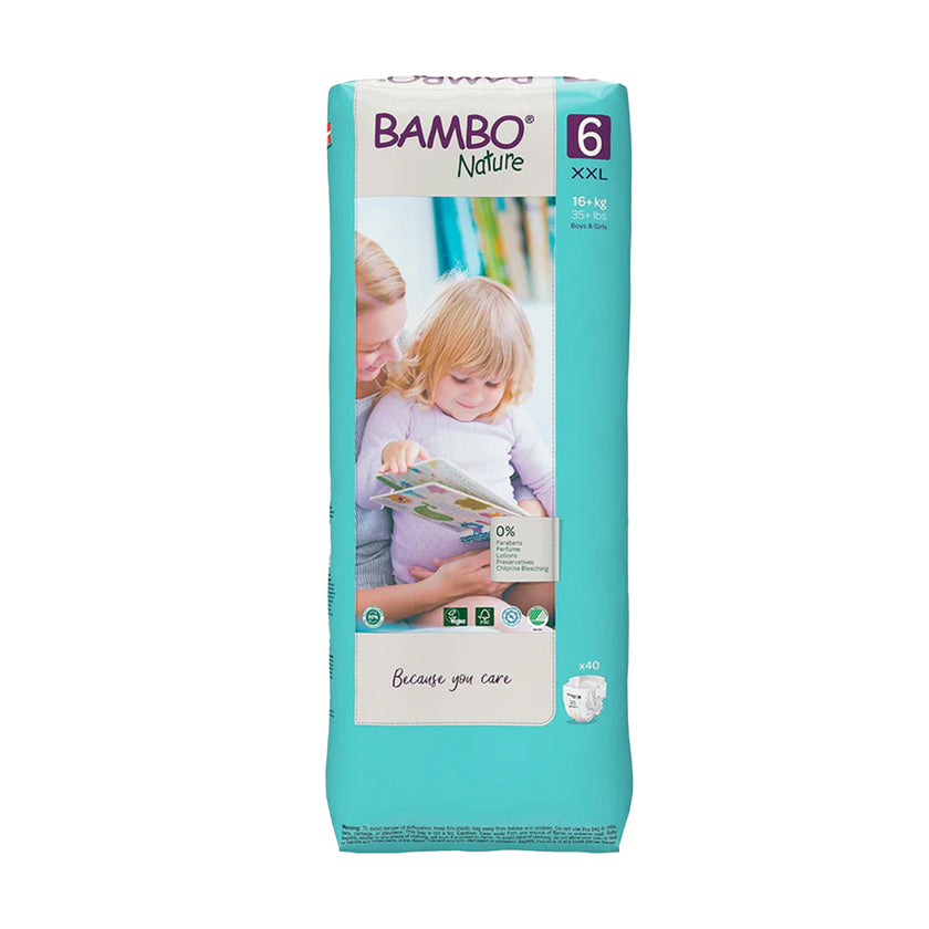 Bambo Nature Premium Baby Tape Diapers for Babies. Super Absorbent, Breathable, Extra Soft, Dermatologically Tested, Hypoallergenic Infant Nappies With Wetness Indicator
