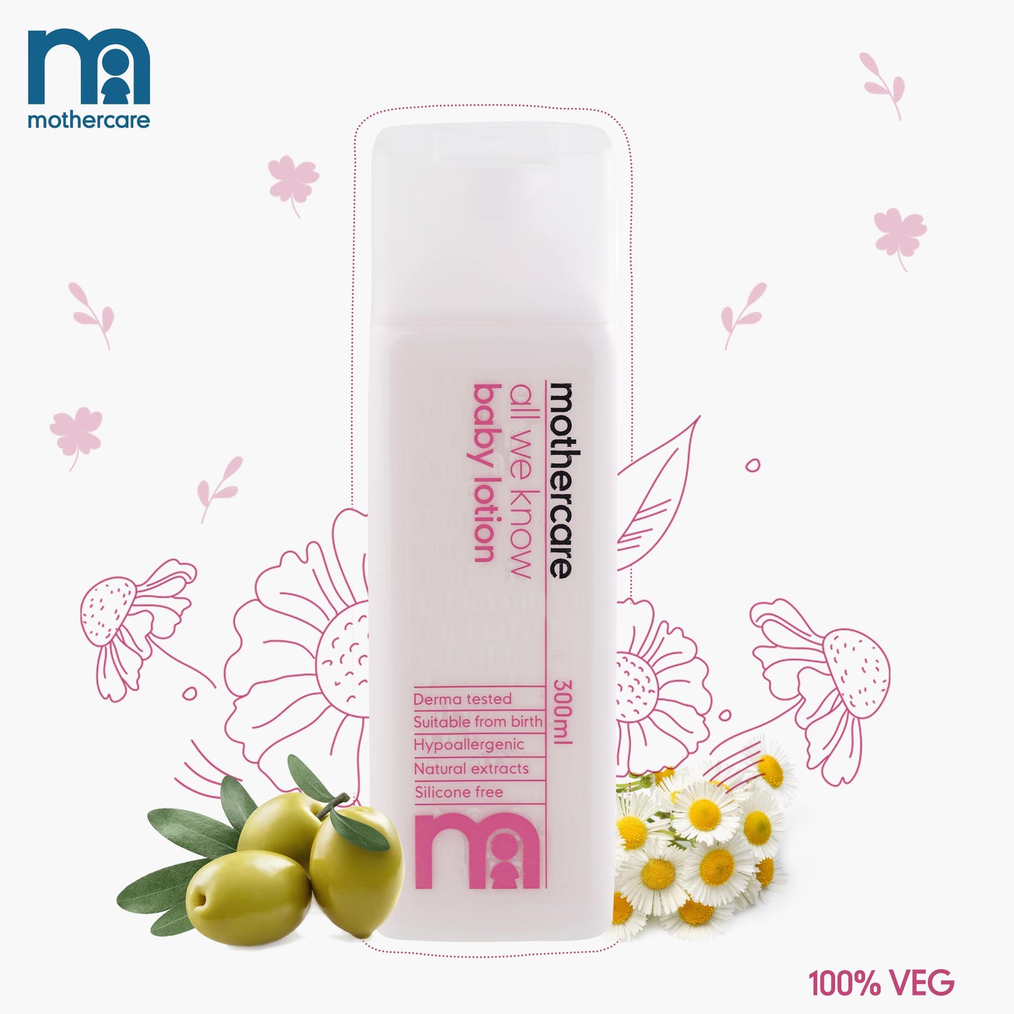 Mothercare All We Know Baby Lotion 300ml - White