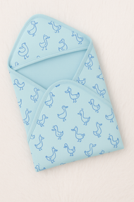 Blue Duck Double Layer Hooded Baby Towel – 70×70 cm