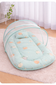 Baby Mint Printed Mosquito Net Bed
