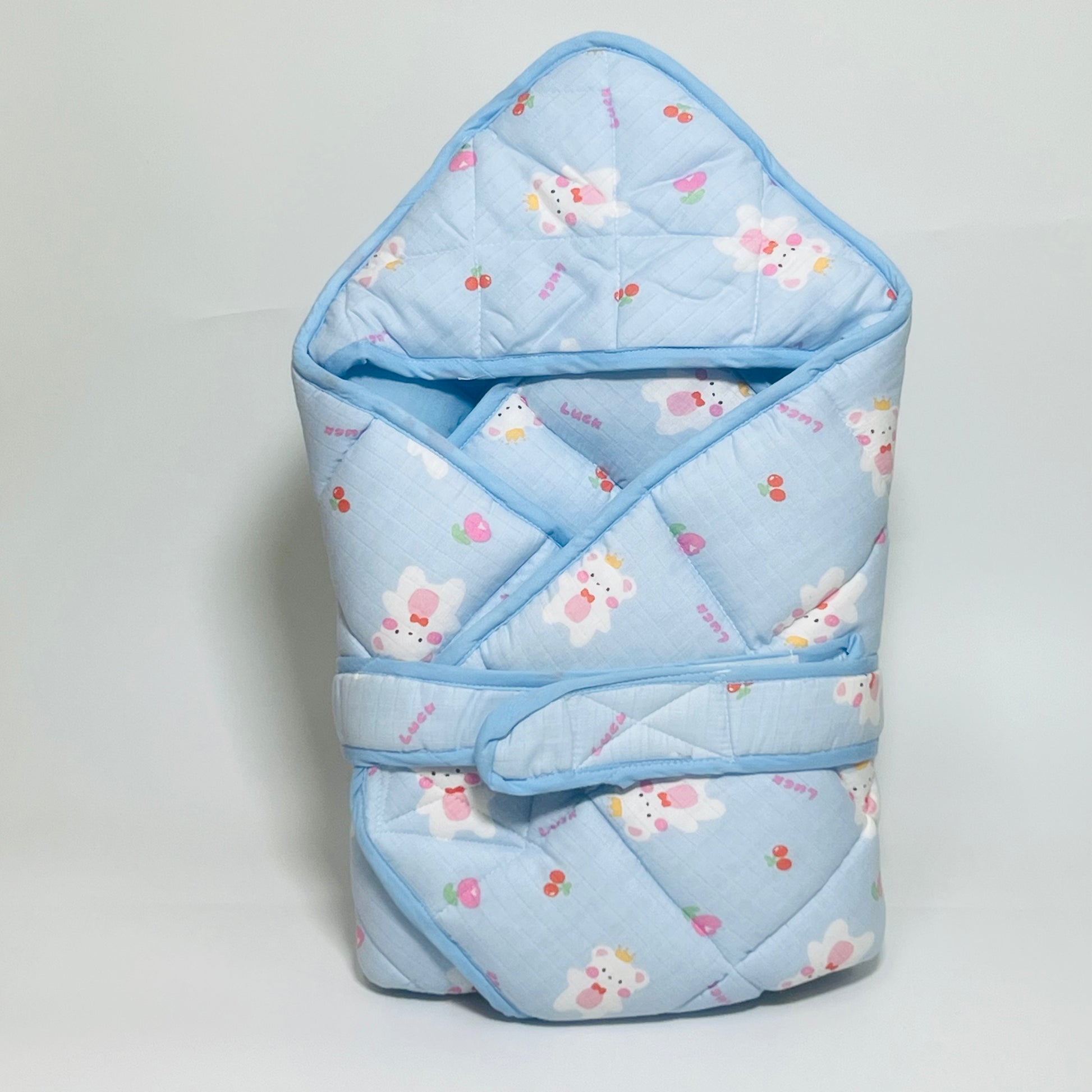 Baby Wrapper Sleeping Bag – Soft Cotton with Hood (Multiple Colors)