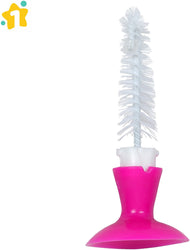1st Step BPA Free Bottle And Nipple Cleaning Brush With Suction Base-Pink
