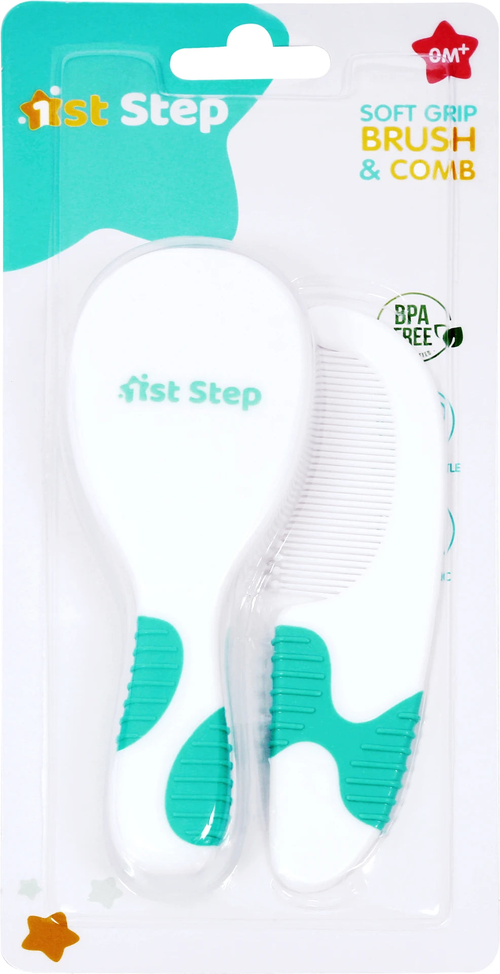 1st Step Brush And Comb Grooming Set - Blue And White - Mamadada