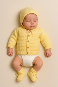 Yellow Wool Sweater Set