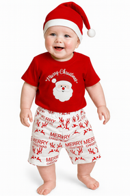 Baby Boy Santa T-Shirt & Shorts Set