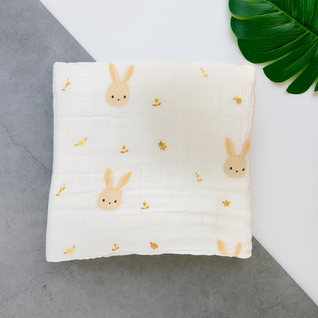 Soft Bunny Baby Muslin Bath Towel