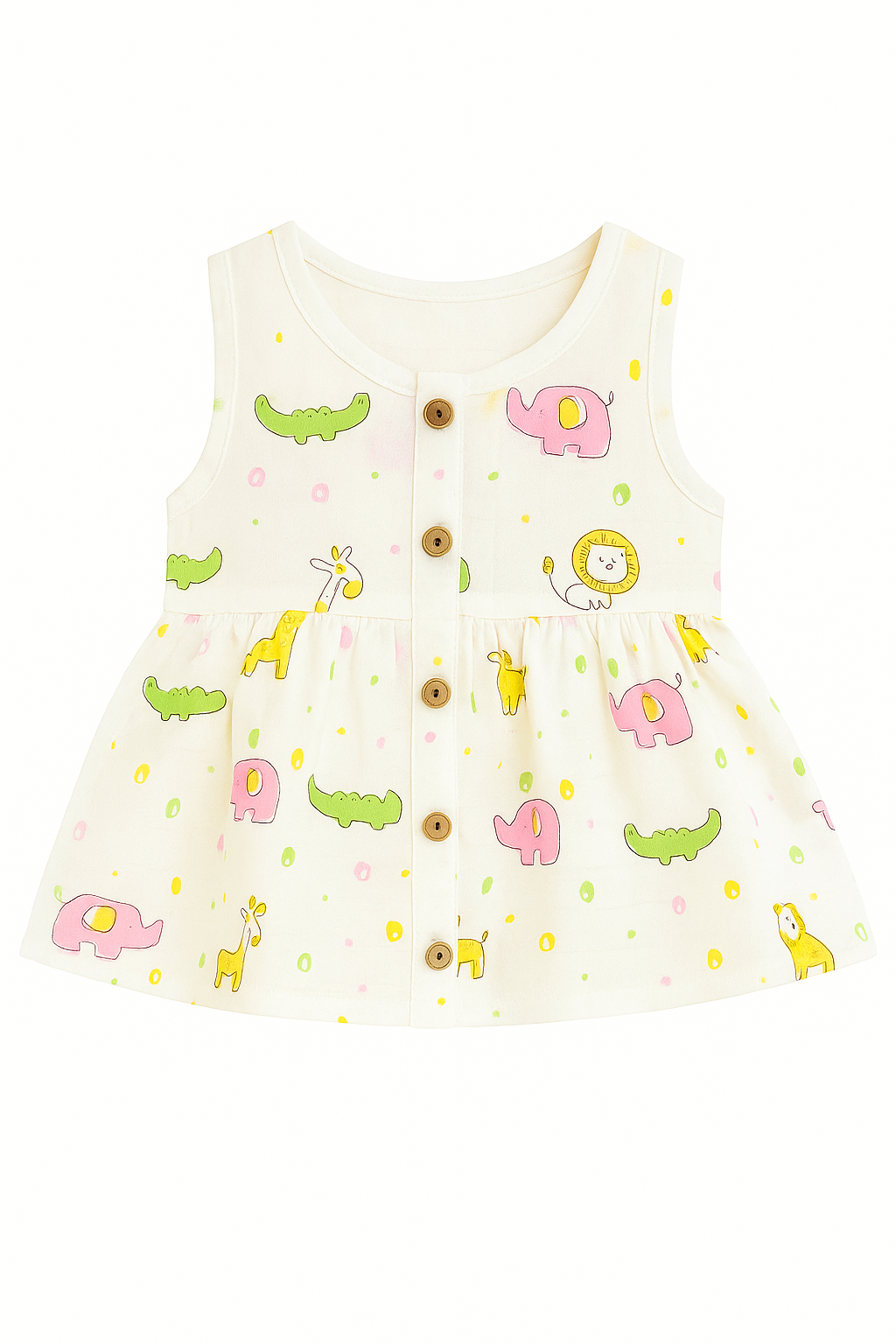 Jungle Friends Muslin Frock