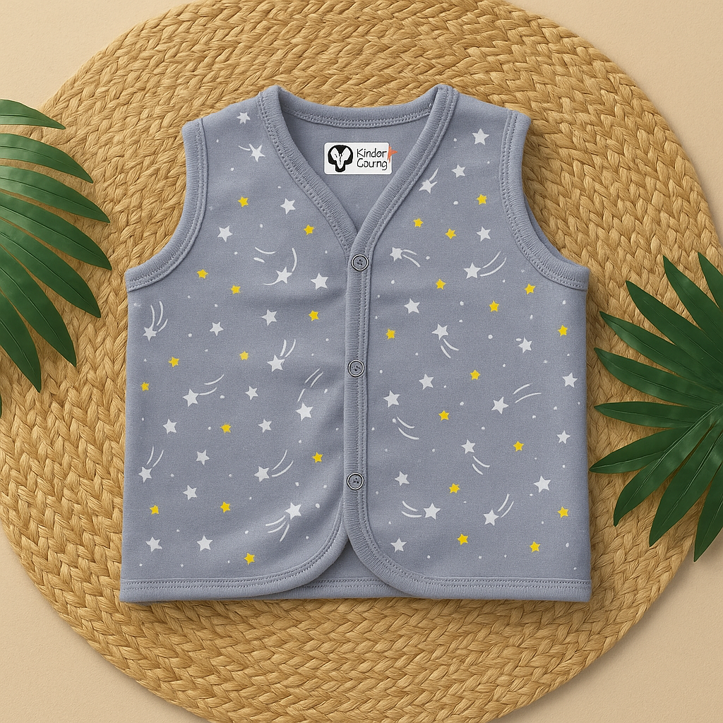 Grey Star Print Sleeveless