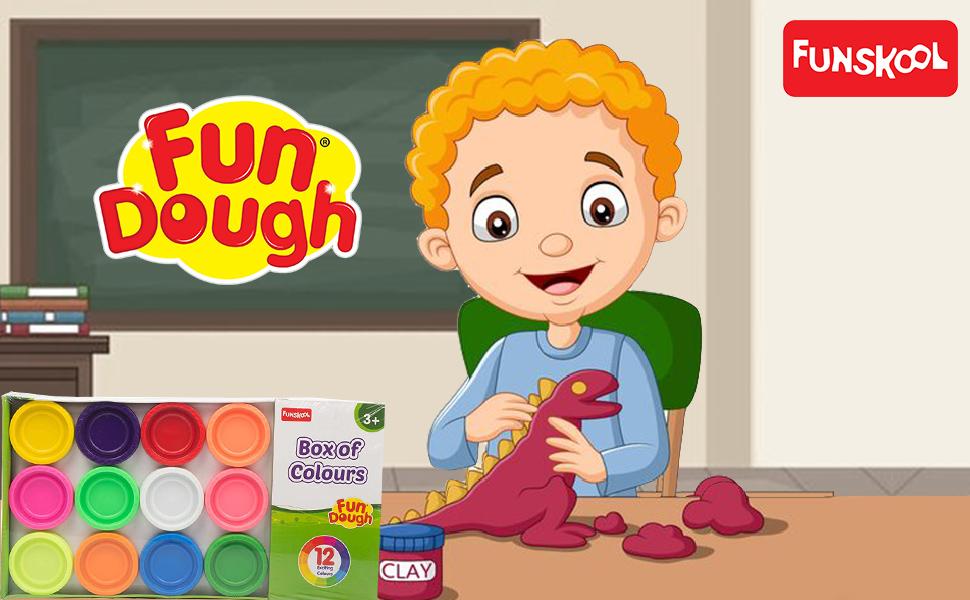 Funskool Box of Colours – 12 Bright Modelling Clays for Kids