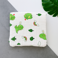 Happy Dino Baby Muslin Bath Towel