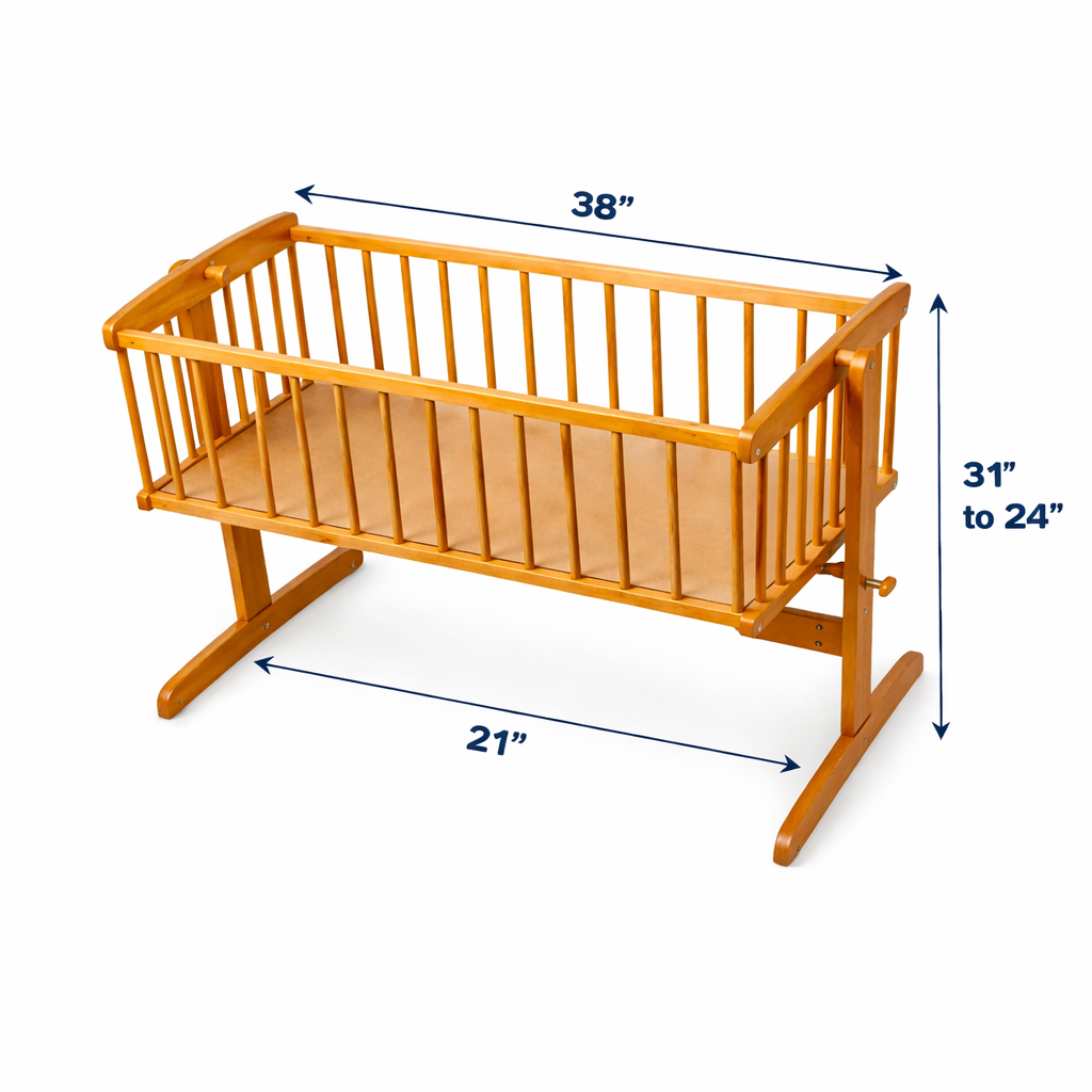 Little Dreamer Baby Cradle with Wheels