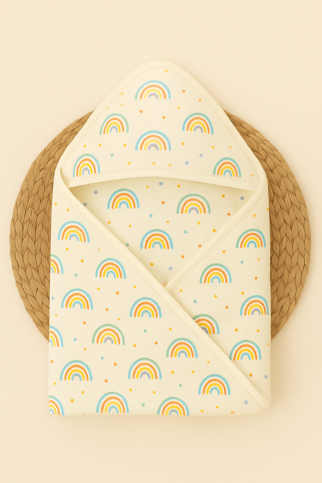 Rainbow Dreams Double-Layer Hooded Towel - Mamadada