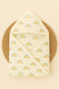 Rainbow Dreams Double-Layer Hooded Towel