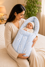 Mint Green Star-Print Baby Carry Nest
