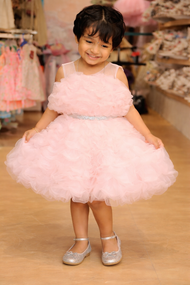 Blush Pink Ruffle Party Dress