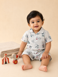 Boys’ Circus Print Shirt & Shorts Set