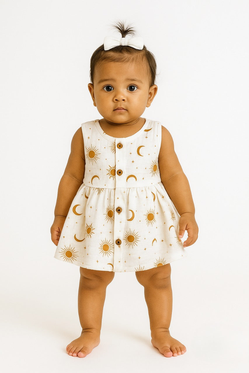 Sun & Moon Muslin Frock