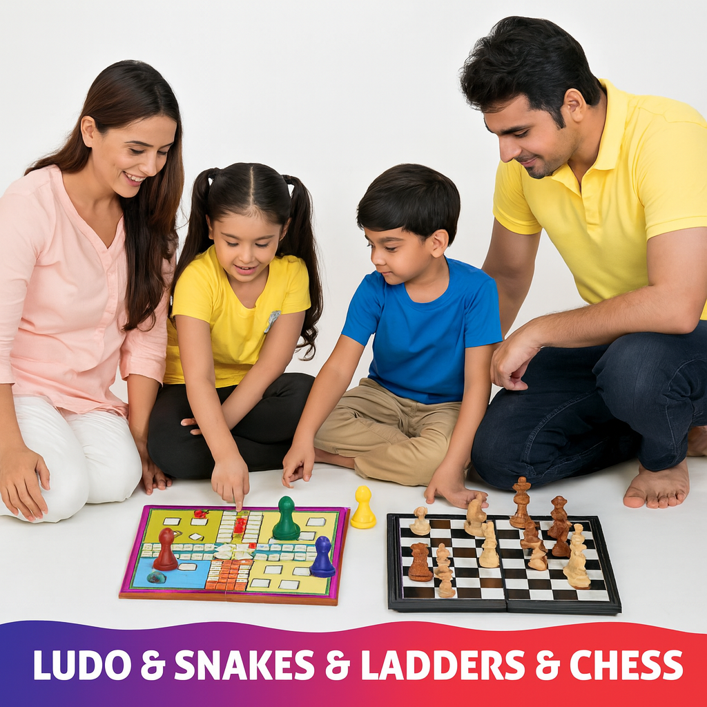 LSC 3-in-1 Board Game Set (Ludo, Snakes & Ladders & Chess)