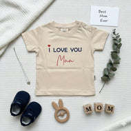 “I Love You Maa” Cotton Baby T-Shirts – Gift of Love for Mom