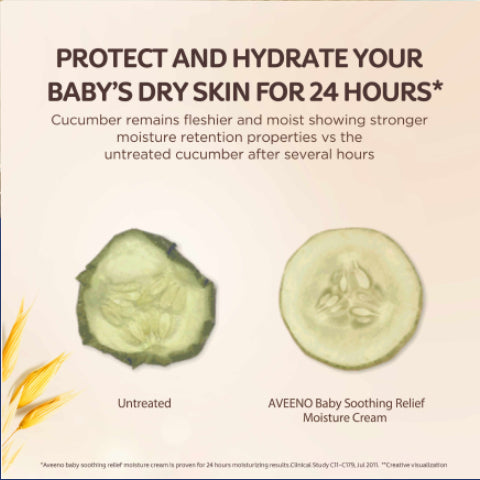 Aveeno Baby Soothing Relief Moisture Cream for Dry Skin 140g - Mamadada