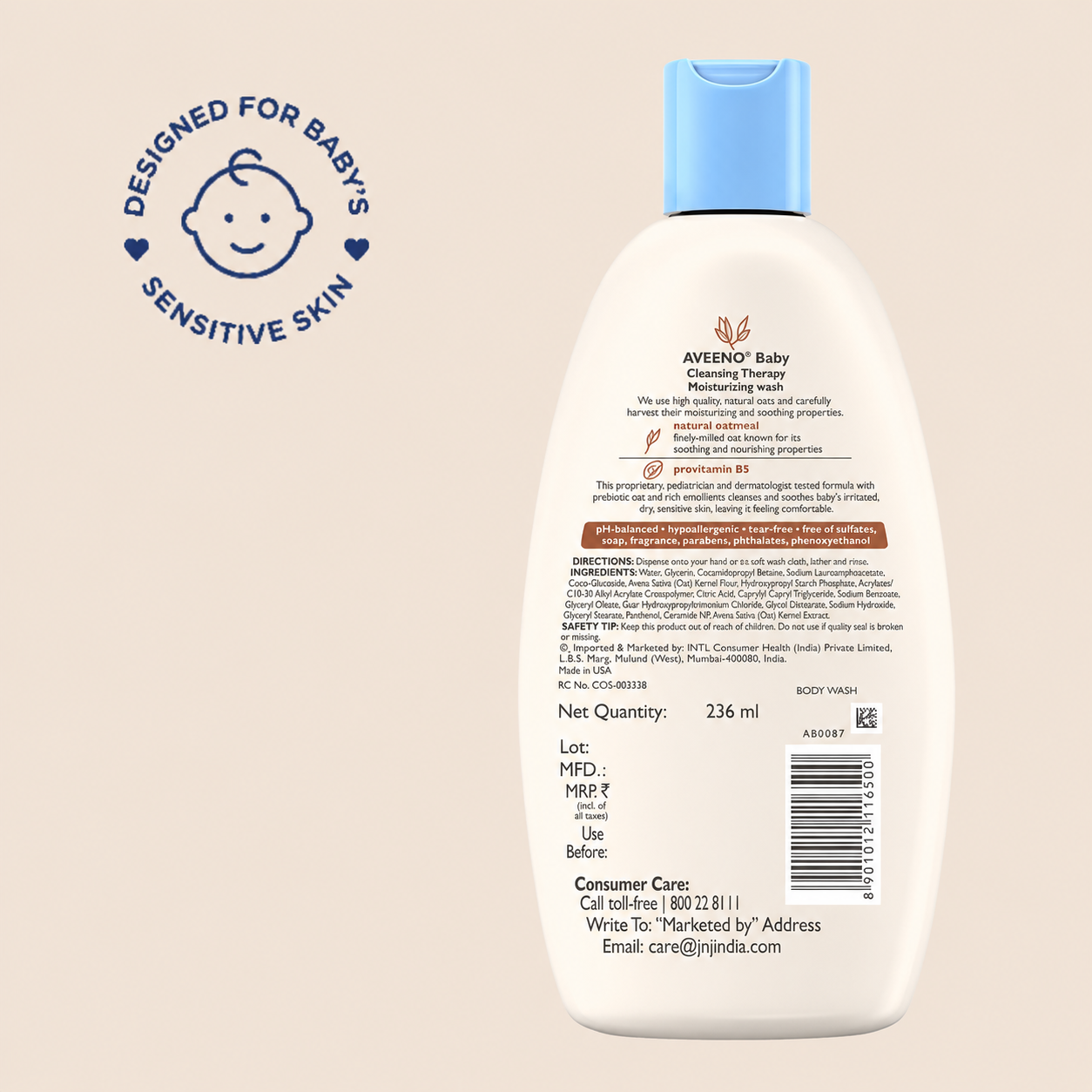 Aveeno® Baby Cleansing  Therapy Moisturizing Wash