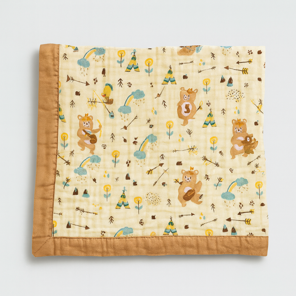 Soft Muslin Baby Blankets – Gentle, Breathable & Adorably Printed