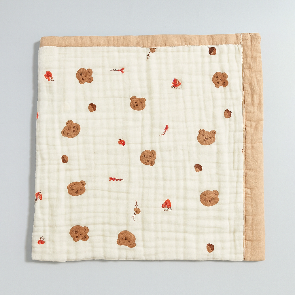 Soft Muslin Baby Blankets – Gentle, Breathable & Adorably Printed