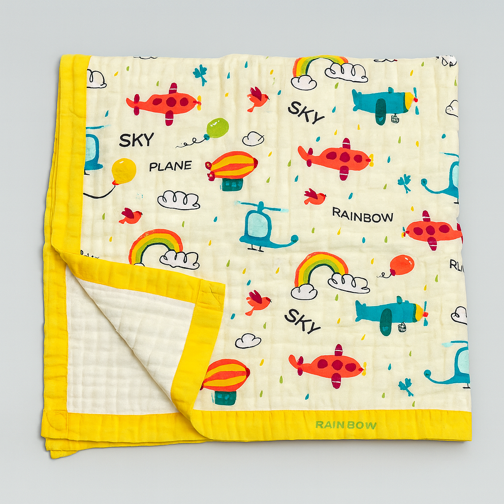 Soft Muslin Baby Blankets – Gentle, Breathable & Adorably Printed