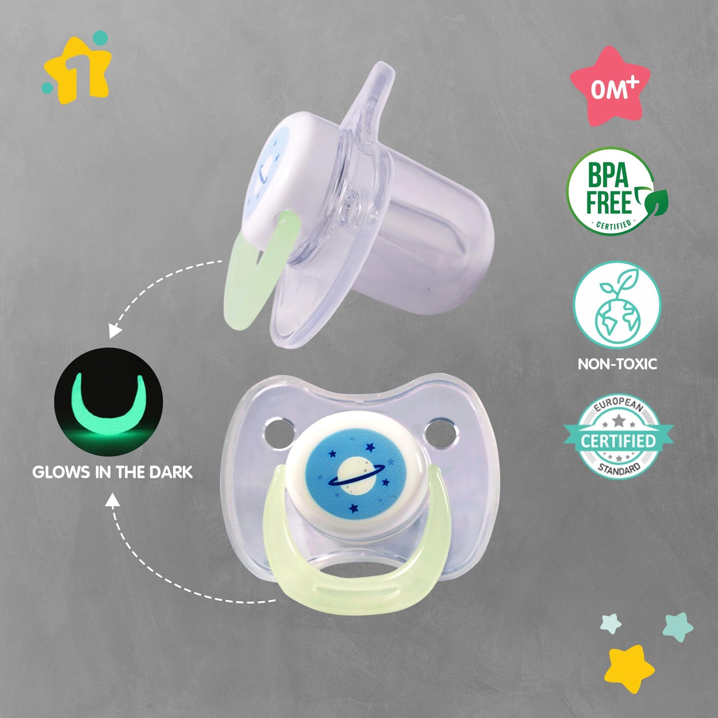 1st Step Glow in The Dark Pacifier (Pack of 1) - Mamadada