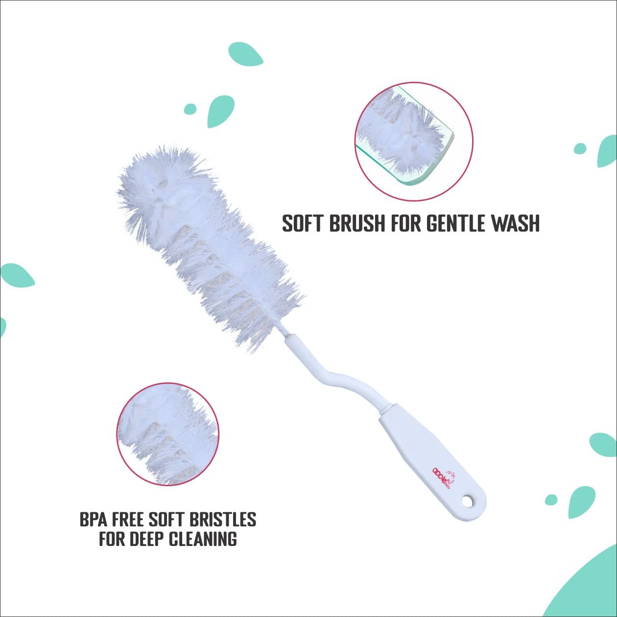 Apple Baby Bottle Brush for Babies & Kids