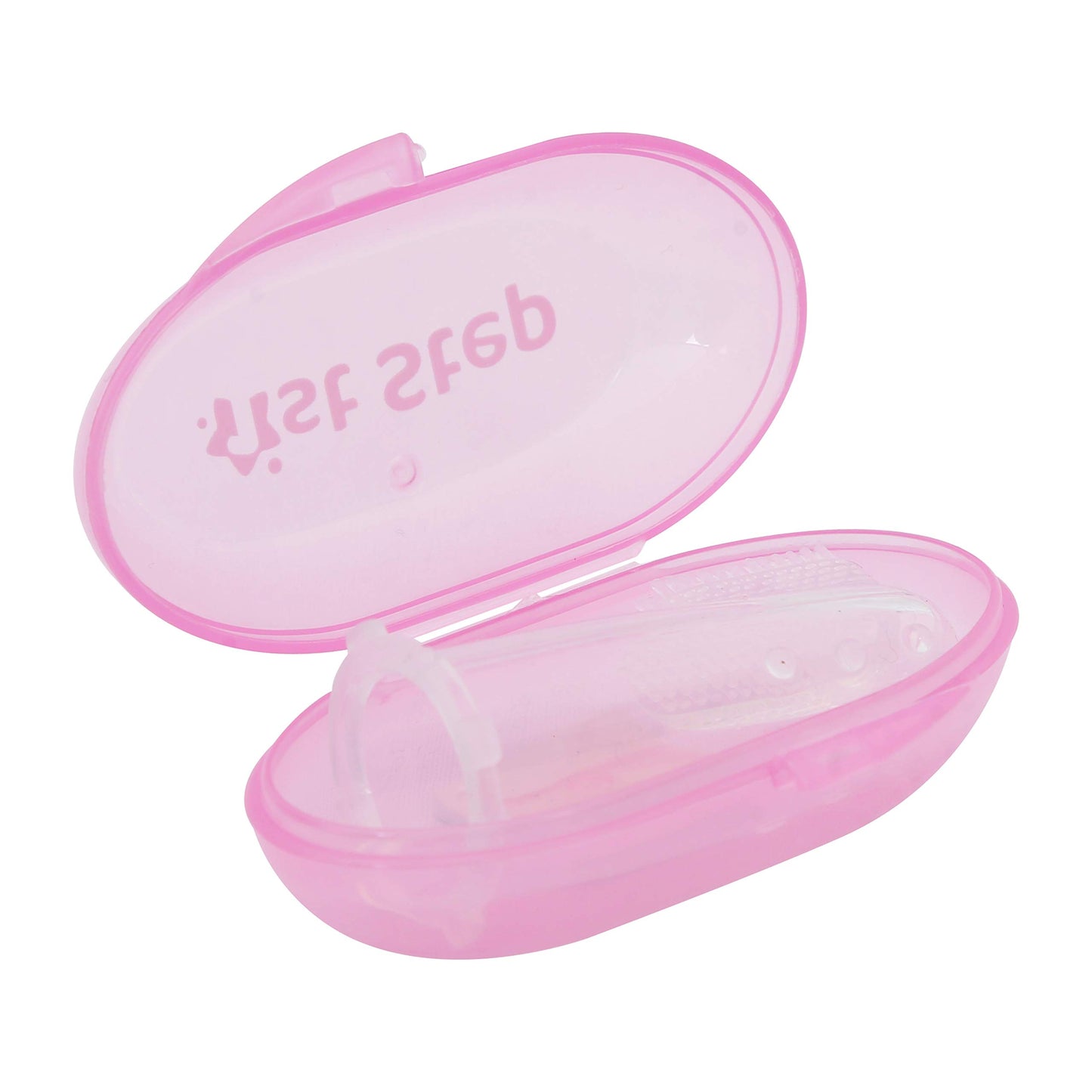 1st Step Silicone Finger Brush Pack of 2 With Carrying Case-Pink - Mamadada