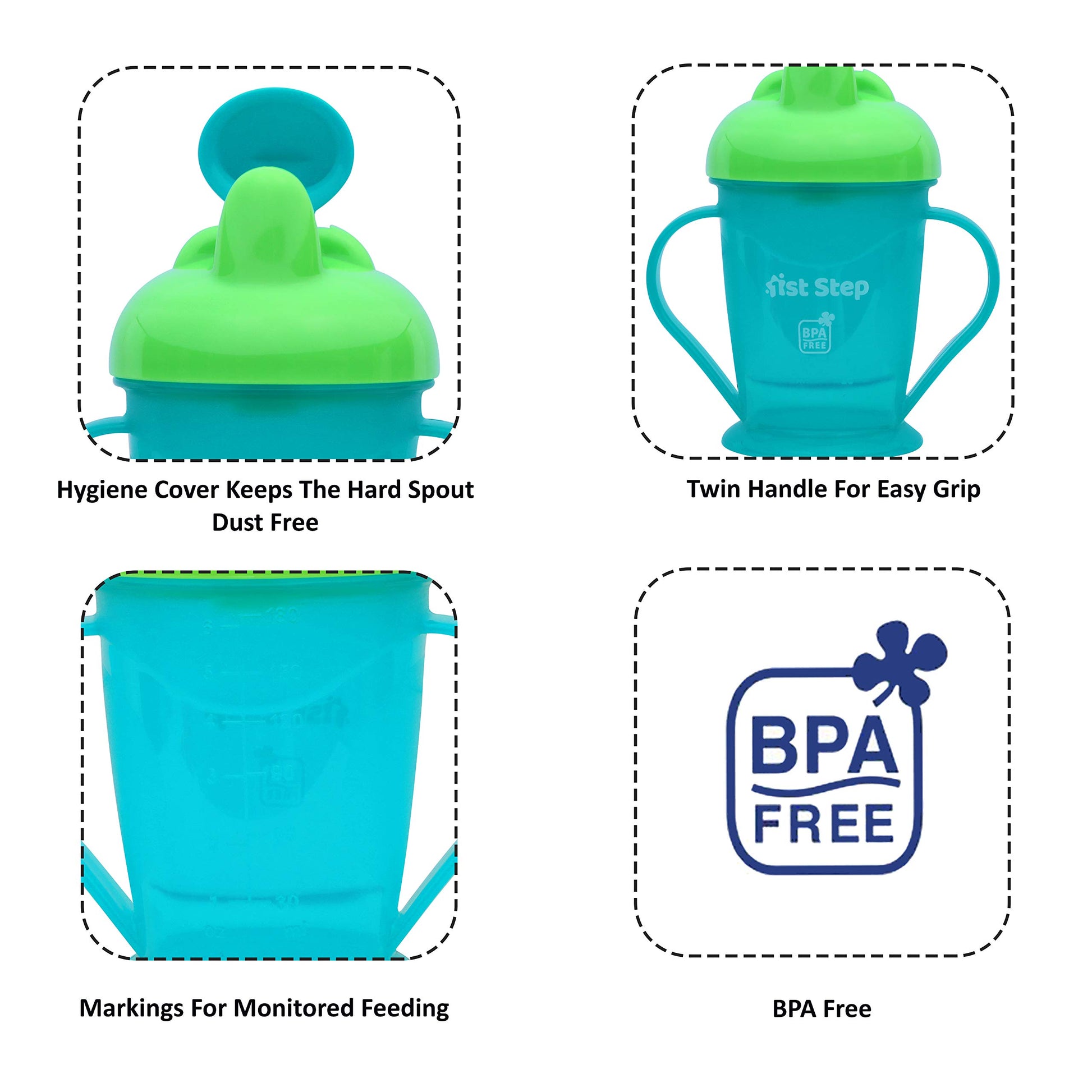 1st Step BPA Free Spout Sipper Cup With Twin Handles