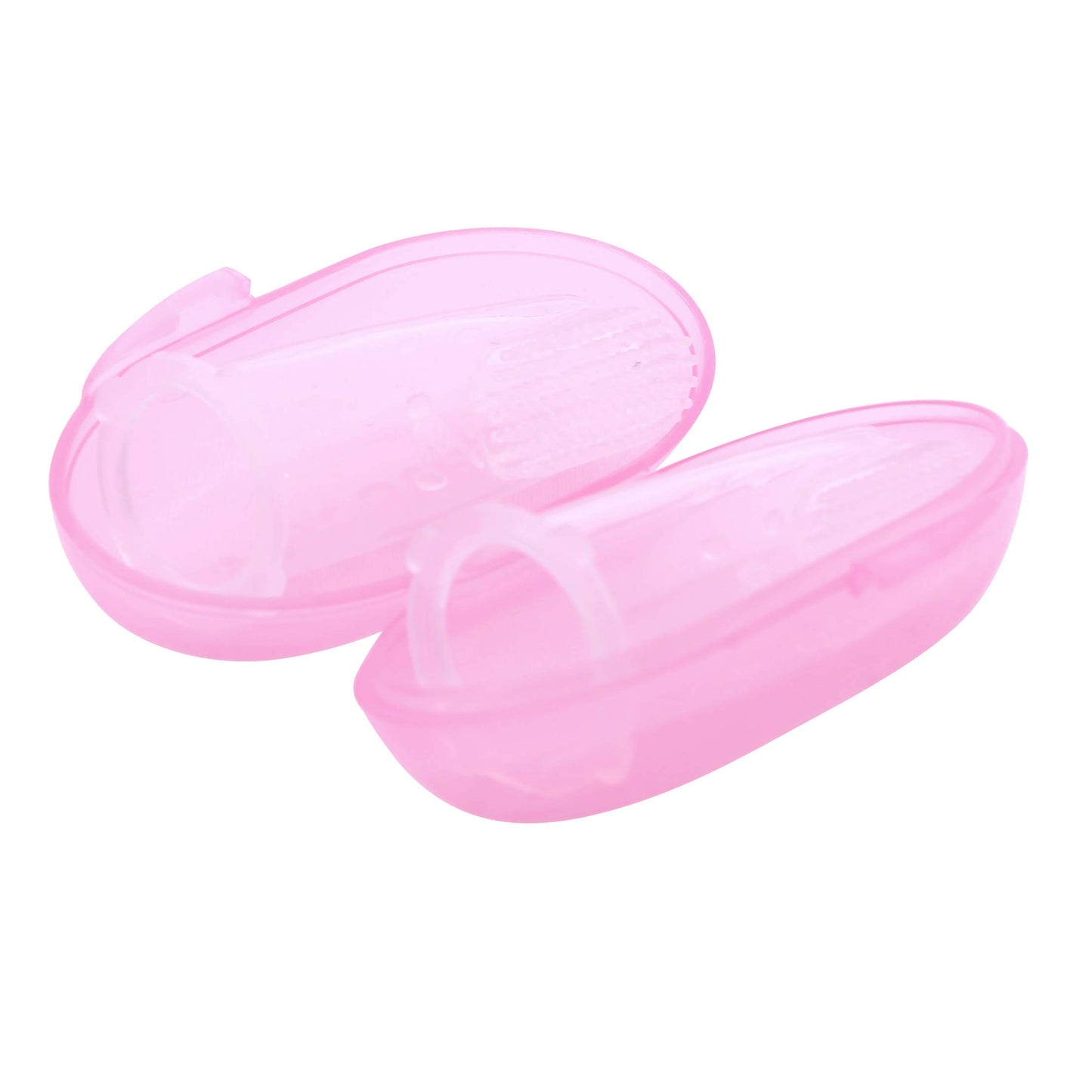 1st Step Silicone Finger Brush Pack of 2 With Carrying Case-Pink - Mamadada