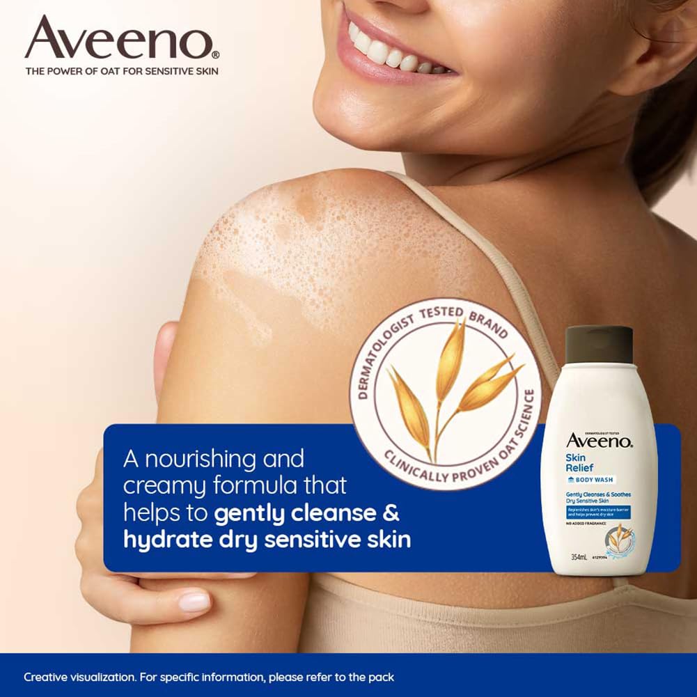 Aveeno Skin Relief Body Wash for Sensitive Dry Skin 354ml - Mamadada