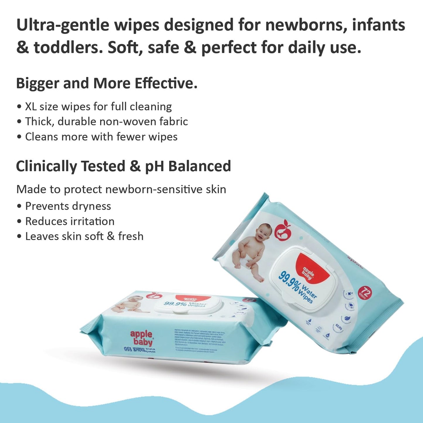 Apple Baby Wipes Buy1Get1 for Babies & Kids - Mamadada